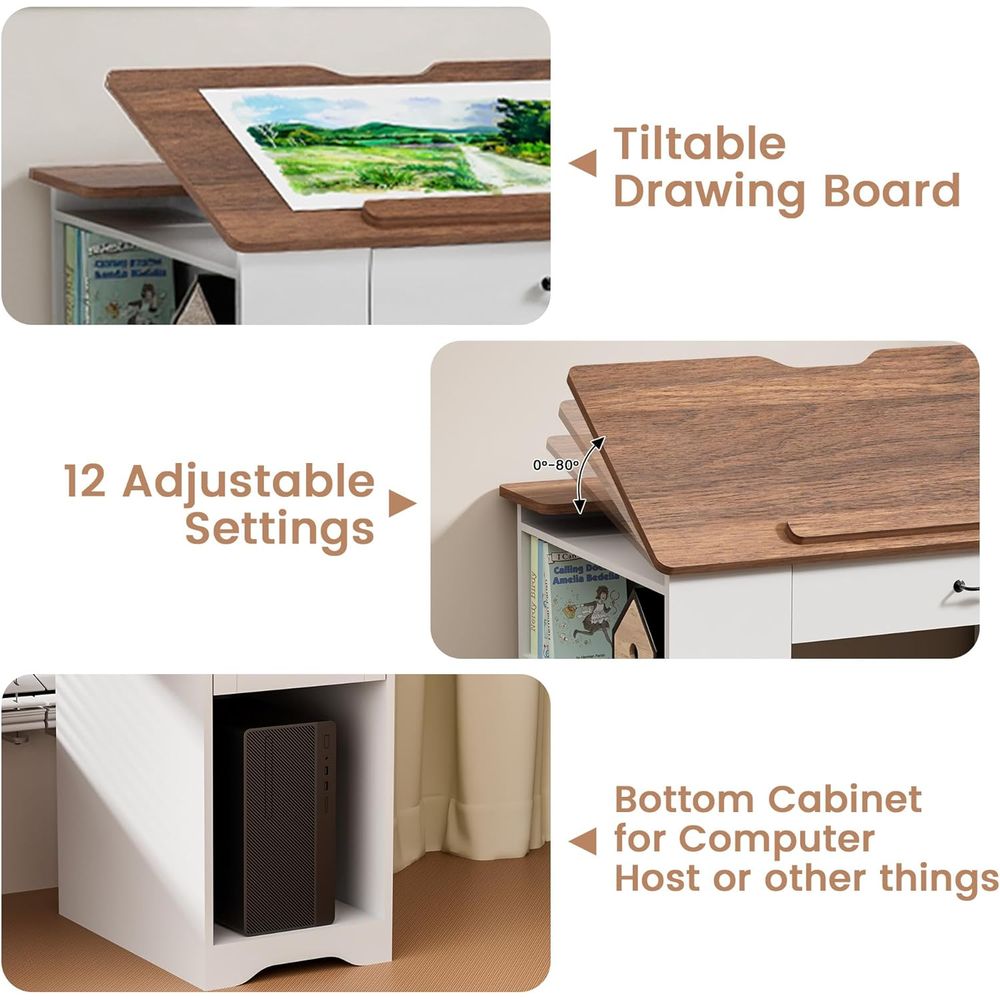 Adjustable Desk with Storage a - Art & Craft Paper Origami recension och pris