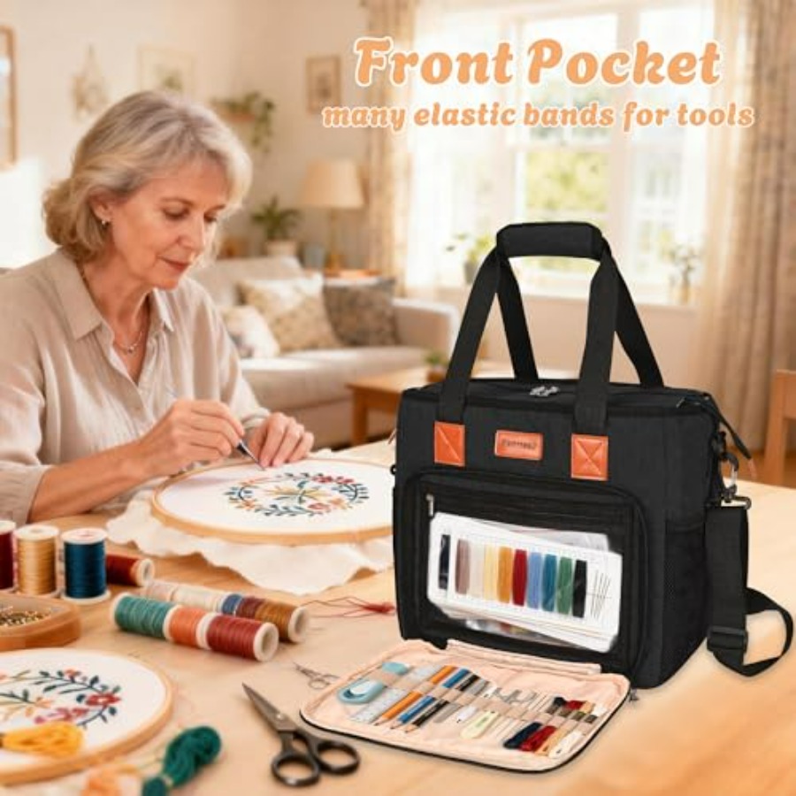 CROTIRAD Embroidery Bag Organi - Embroidery Hoop Kit recension och pris