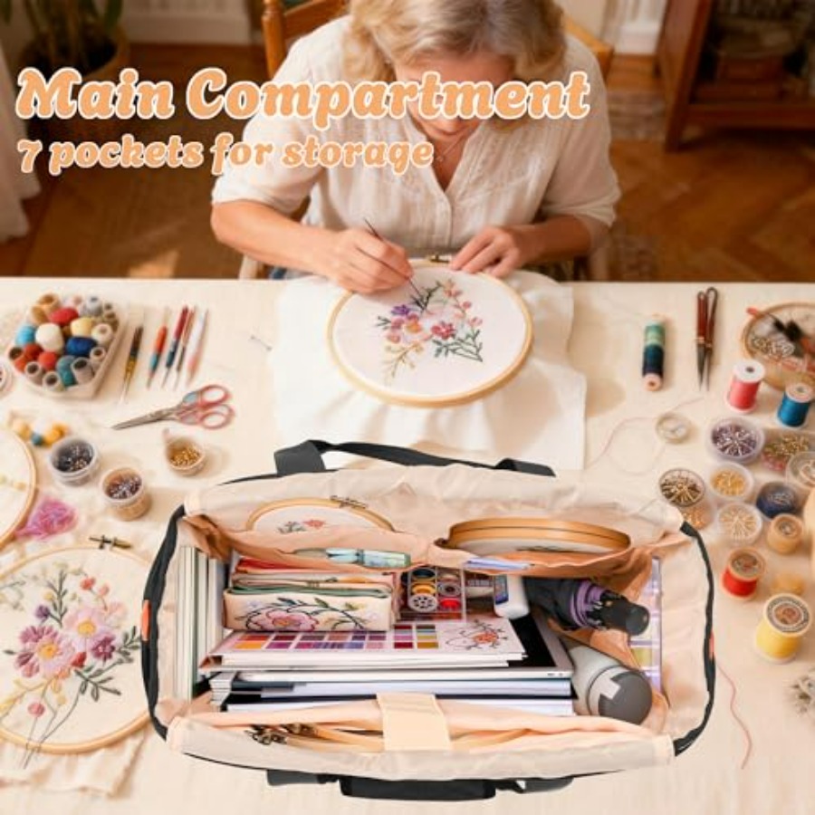 CROTIRAD Embroidery Bag Organi - Embroidery Hoop Kit recension och pris