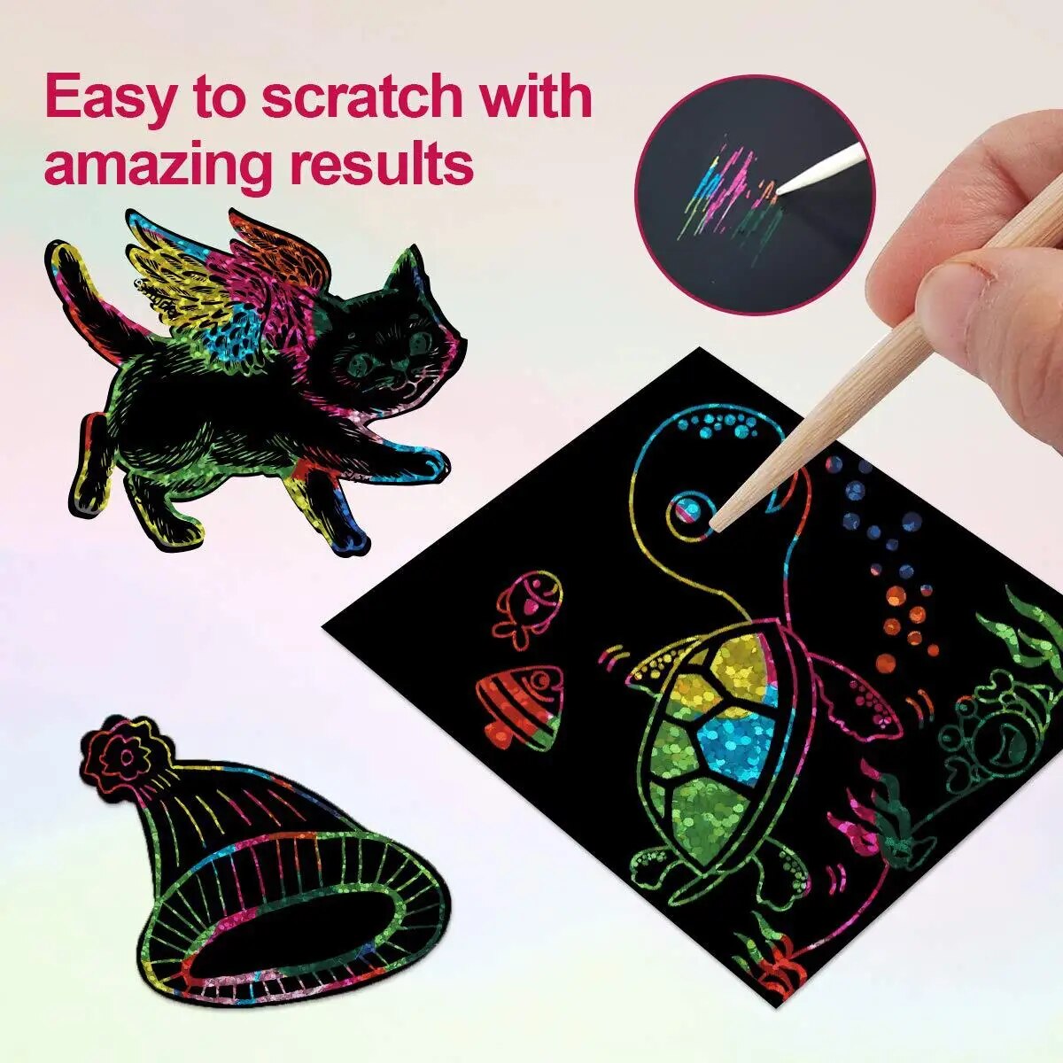 Many Creative Scratch Art Card - Art Craft 5 Year Old recension och pris