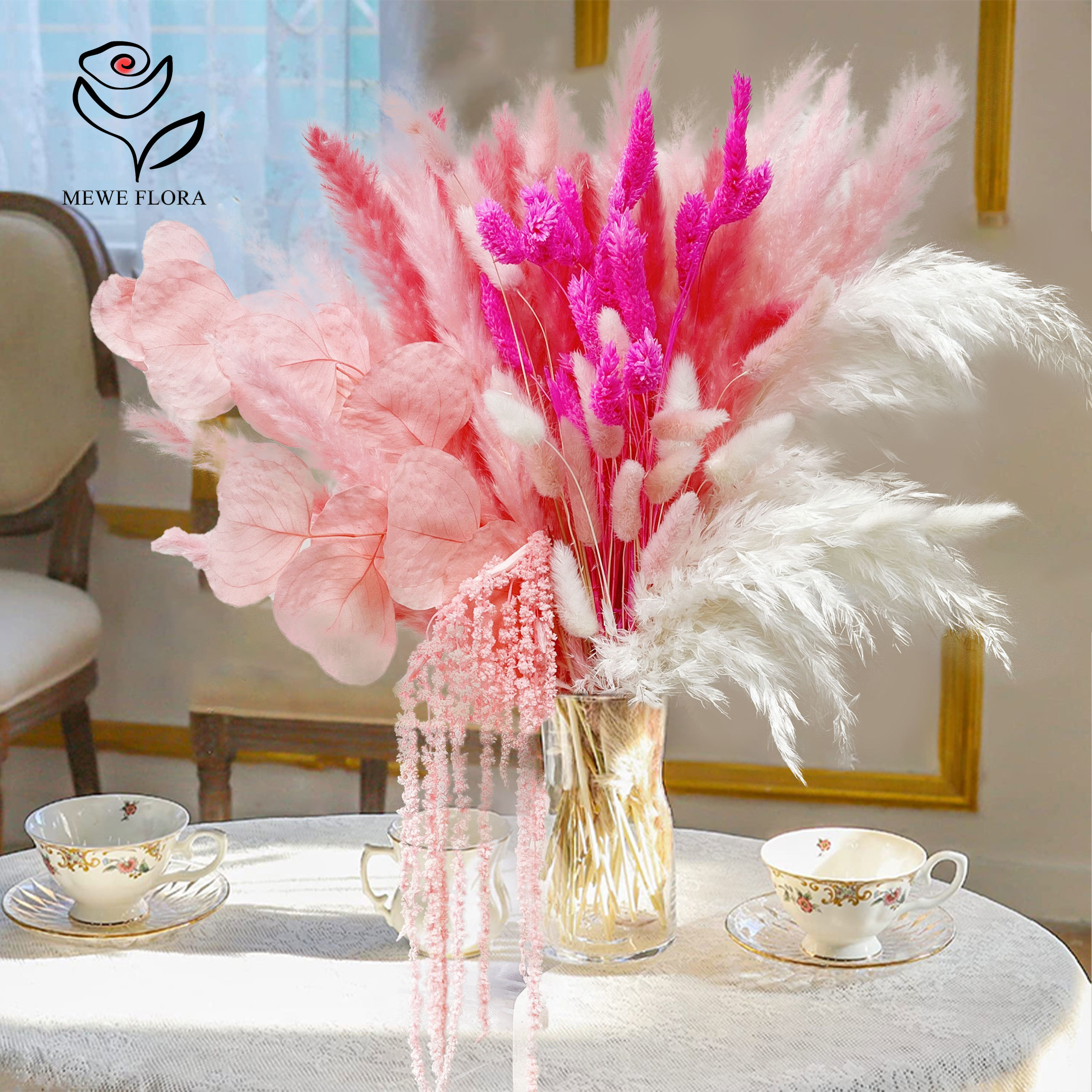 Natural Pampas Pink Dried Flow - Art Craft Vase recension och pris