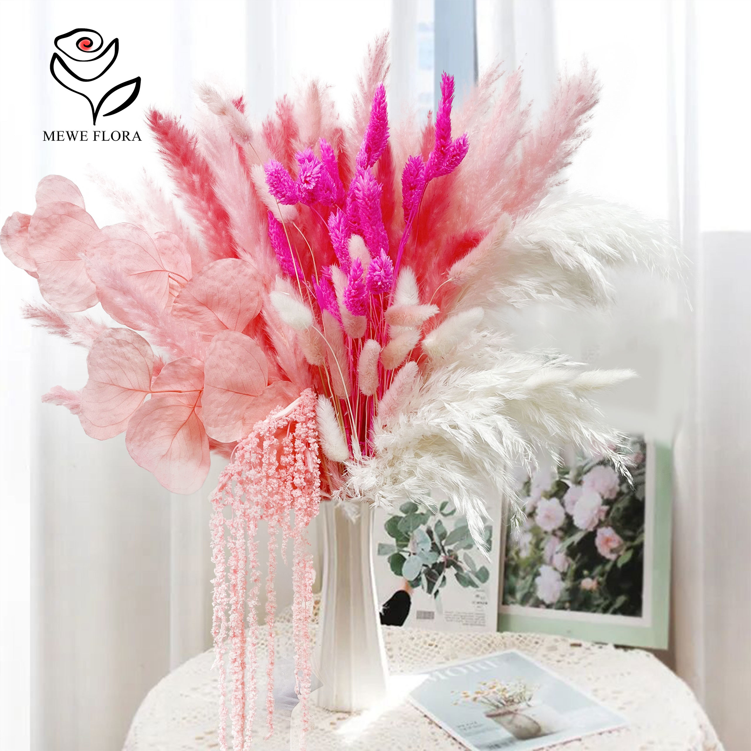 Natural Pampas Pink Dried Flow - Art Craft Vase recension och pris