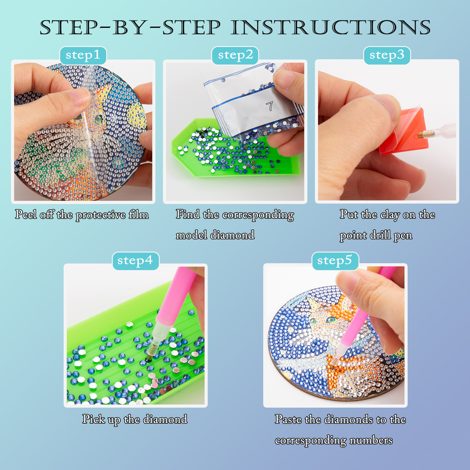 8 pieces/set of diamond painte - Art And Craft Photos recension och pris