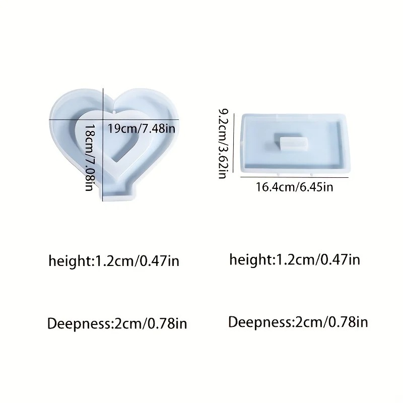 Heart Resin Molds, 2 Pieces Lo - Art And Craft Photos recension och pris