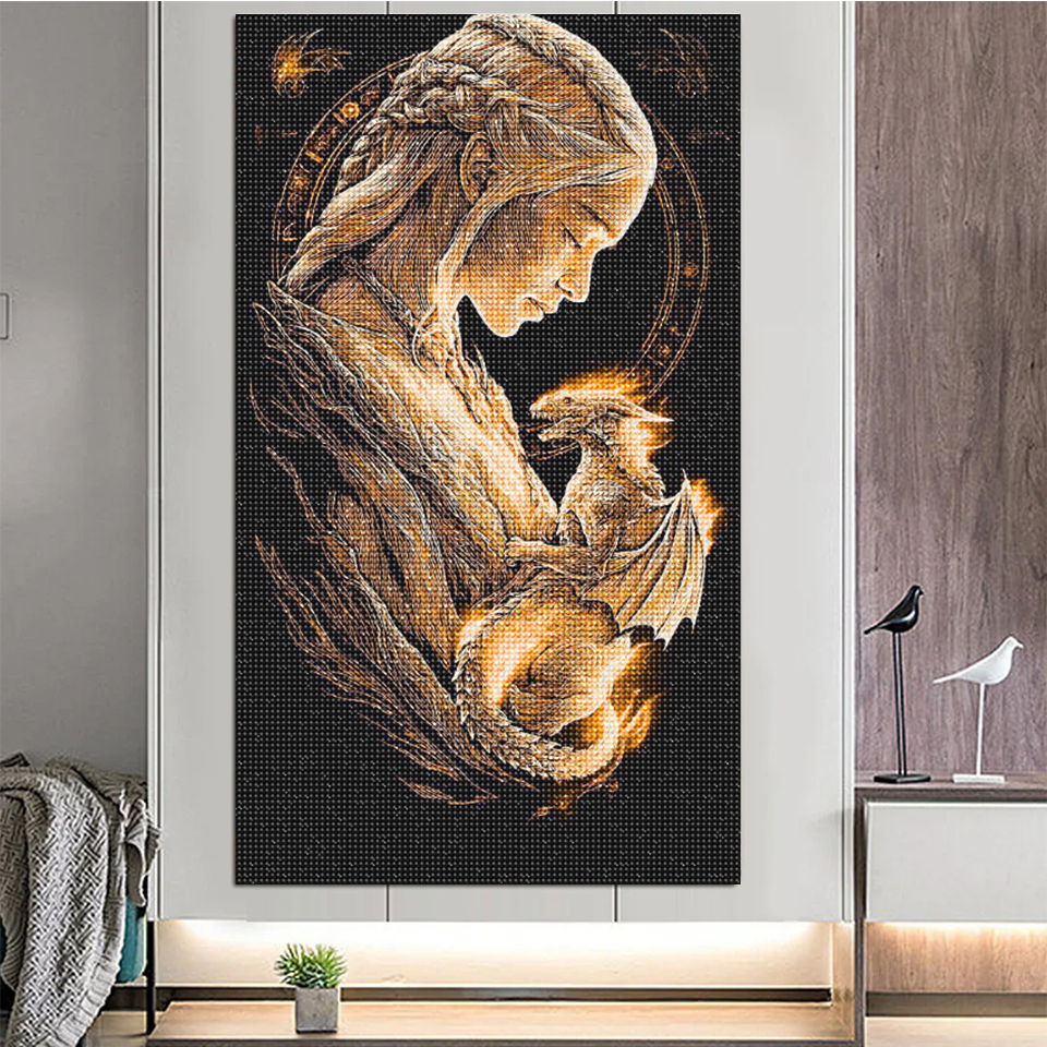 Vibrant Golden Queen and drago - Queen Art Craft recension och pris
