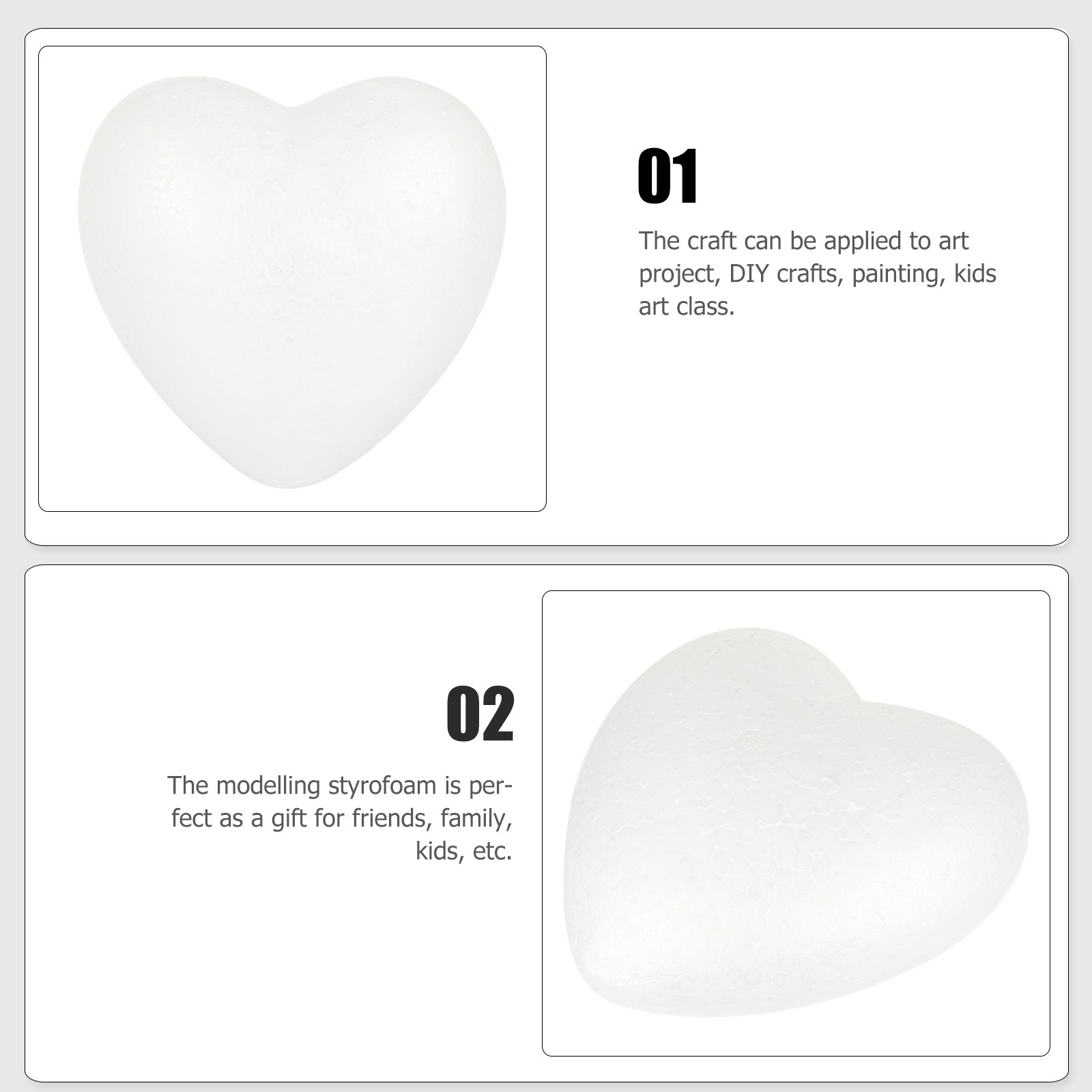 White Heart Craft Balls 15Cm P - Art Craft School recension och pris