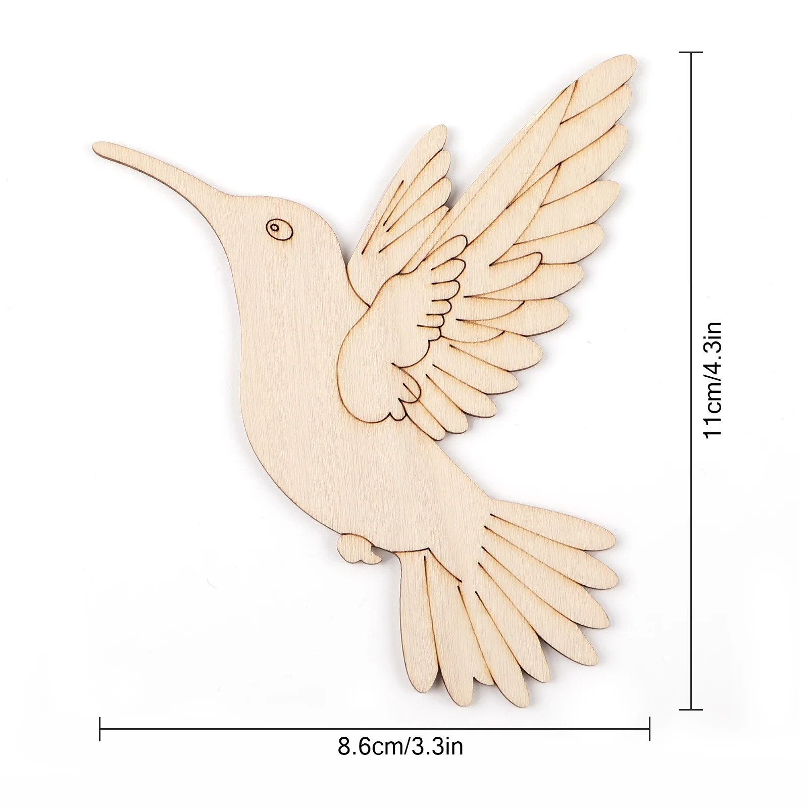10pcs Unfinished Wood Animal B - Art & Craft Paper Origami recension och pris