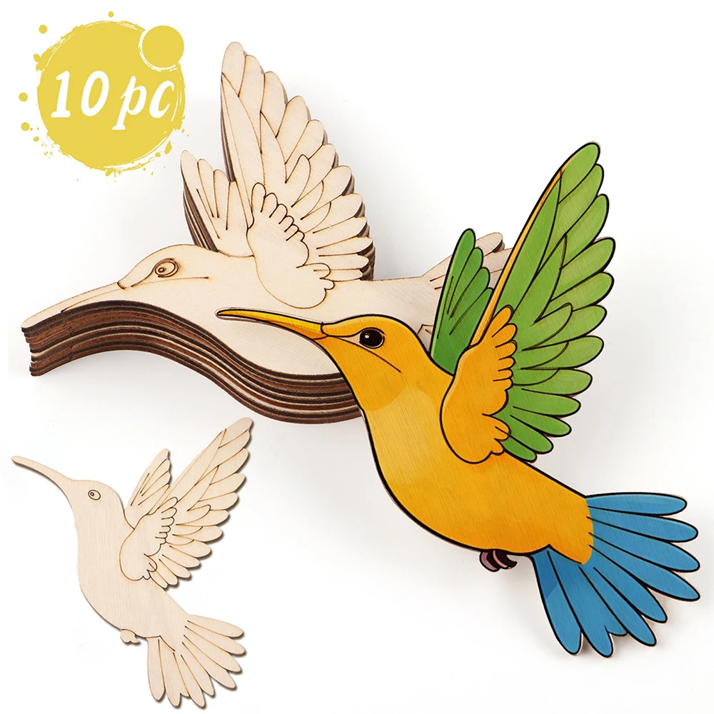10pcs Unfinished Wood Animal B - Art & Craft Paper Origami recension och pris