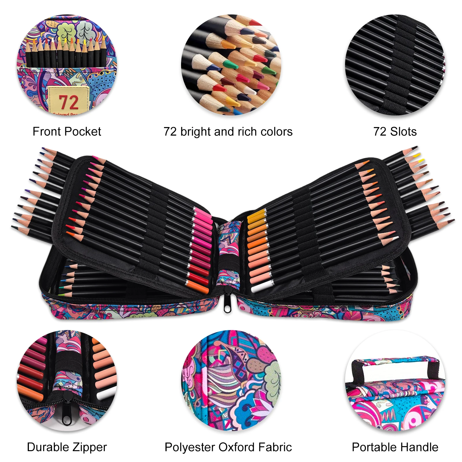 72/120 Colored Pencils Set wit - Colored Pencil Professional recension och pris