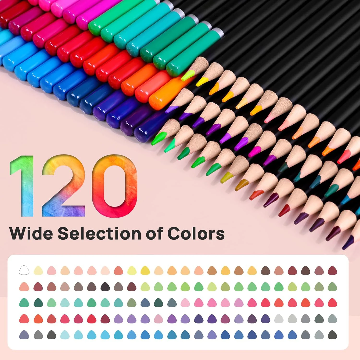 72/120 Colored Pencils Set wit - Colored Pencil Professional recension och pris