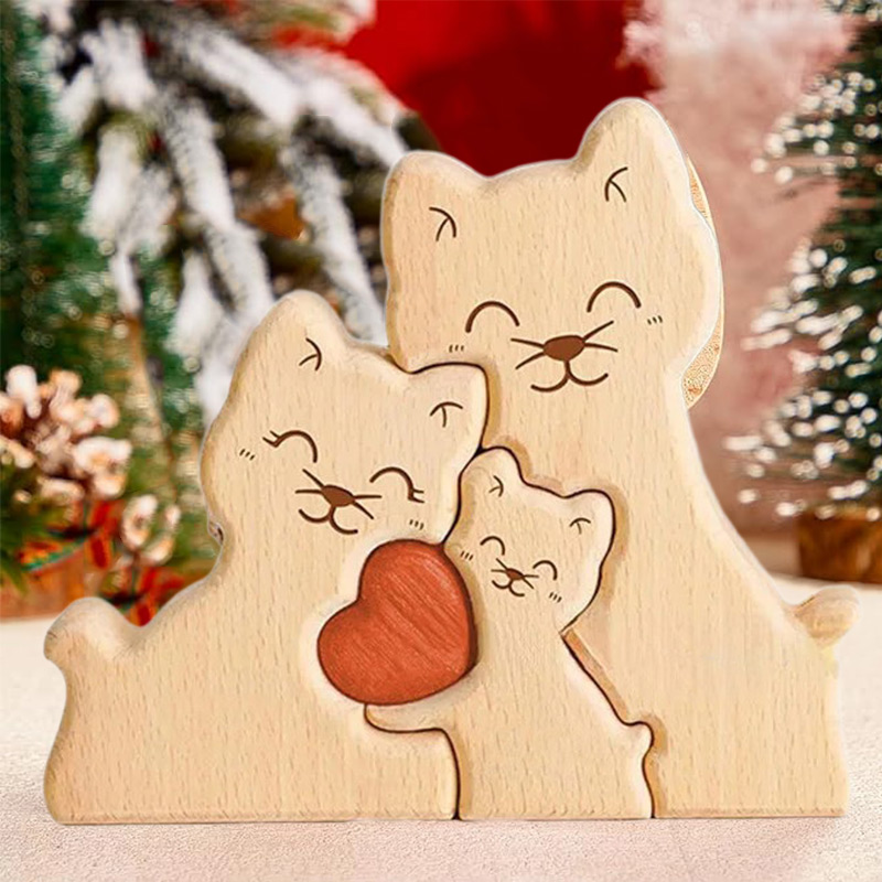 New Hot Selling Wooden Cute Ca - Art Craft Cat recension och pris