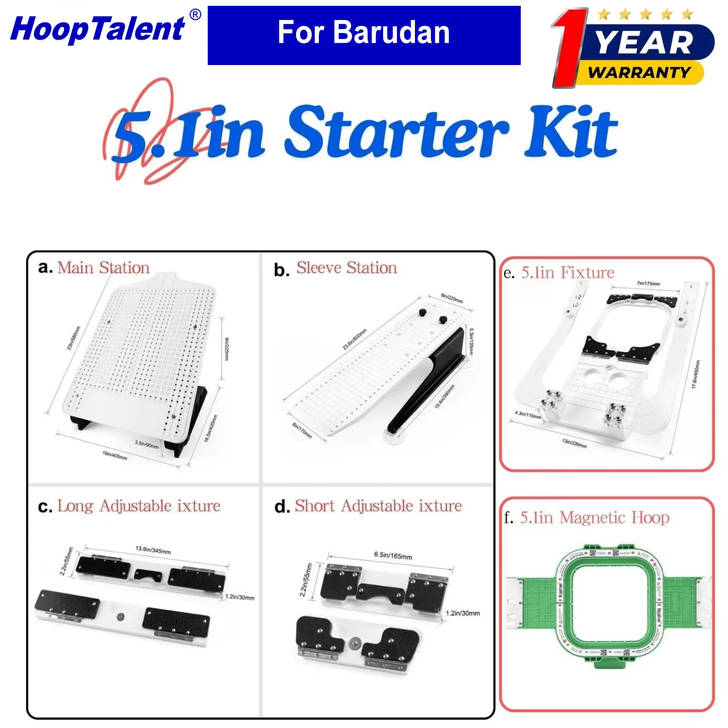 Hooping Station Kit for Baruda - Embroidery Hoop Kit recension och pris