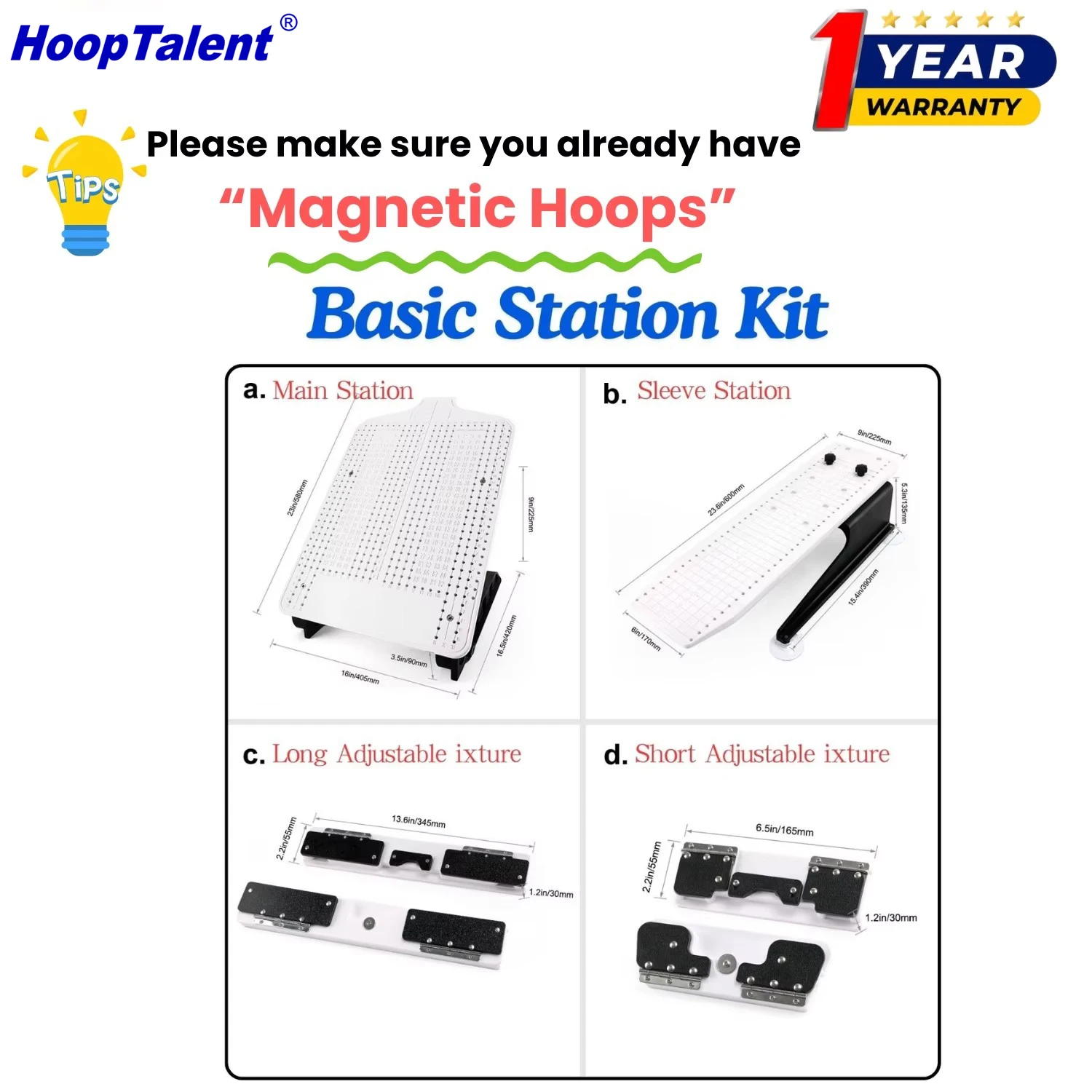 Hooping Station Kit for Baruda - Embroidery Hoop Kit recension och pris