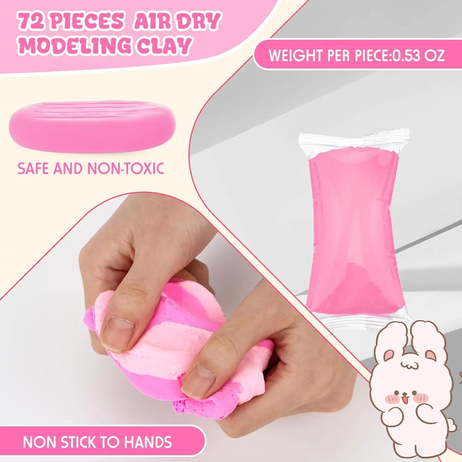 72 Pcs 38oz Air Dry Clay Bulk  - Art Craft School recension och pris