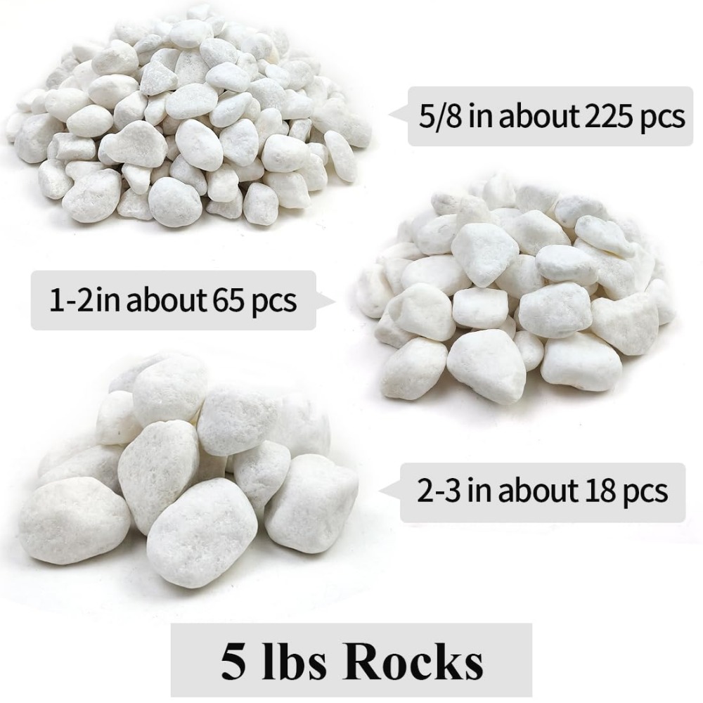 1-2 Inch White Pebbles for Ind - Art Craft Vase recension och pris