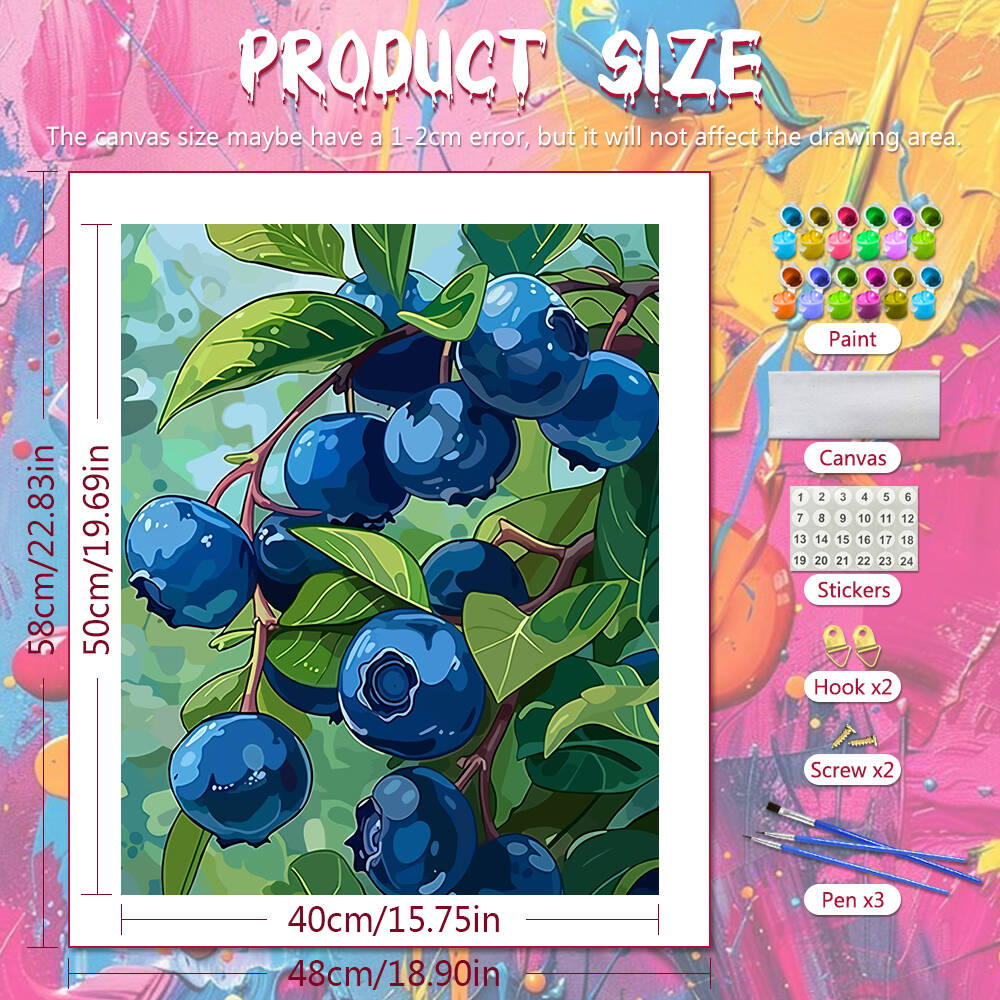 DIY Drawing By Numbers Blueber - Art Craft Room recension och pris