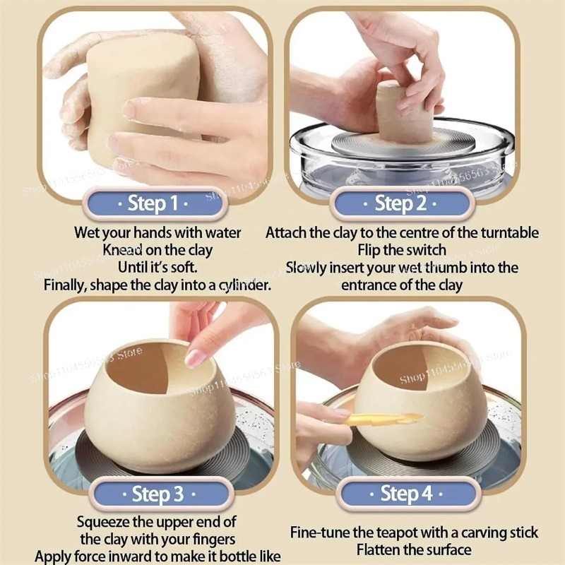 DIY Electric Mini Pottery Whee - Art Craft Kits For Kids recension och pris