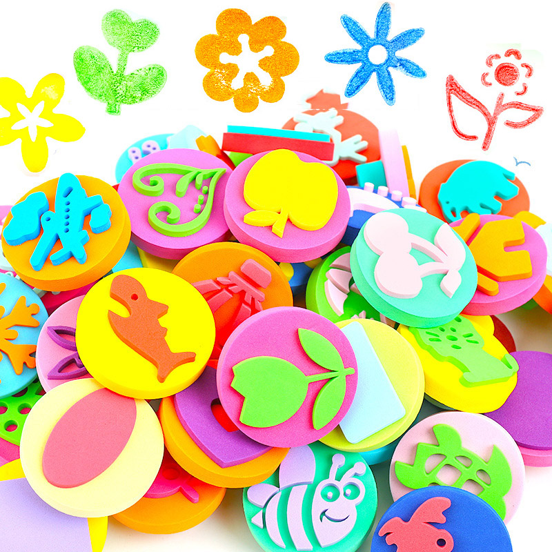 6Pcs/bag Foam Stamps for Paint - Art Craft 5 Year Old recension och pris