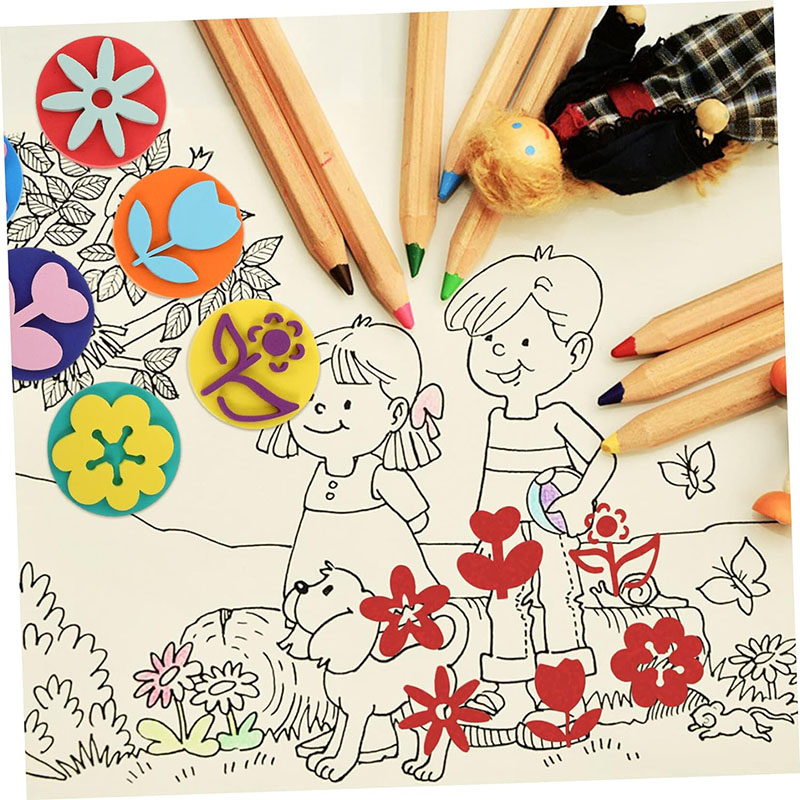 6Pcs/bag Foam Stamps for Paint - Art Craft 5 Year Old recension och pris