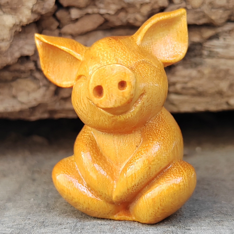 Wooden Carved Cartoon Cute Luc - Art Craft Room recension och pris