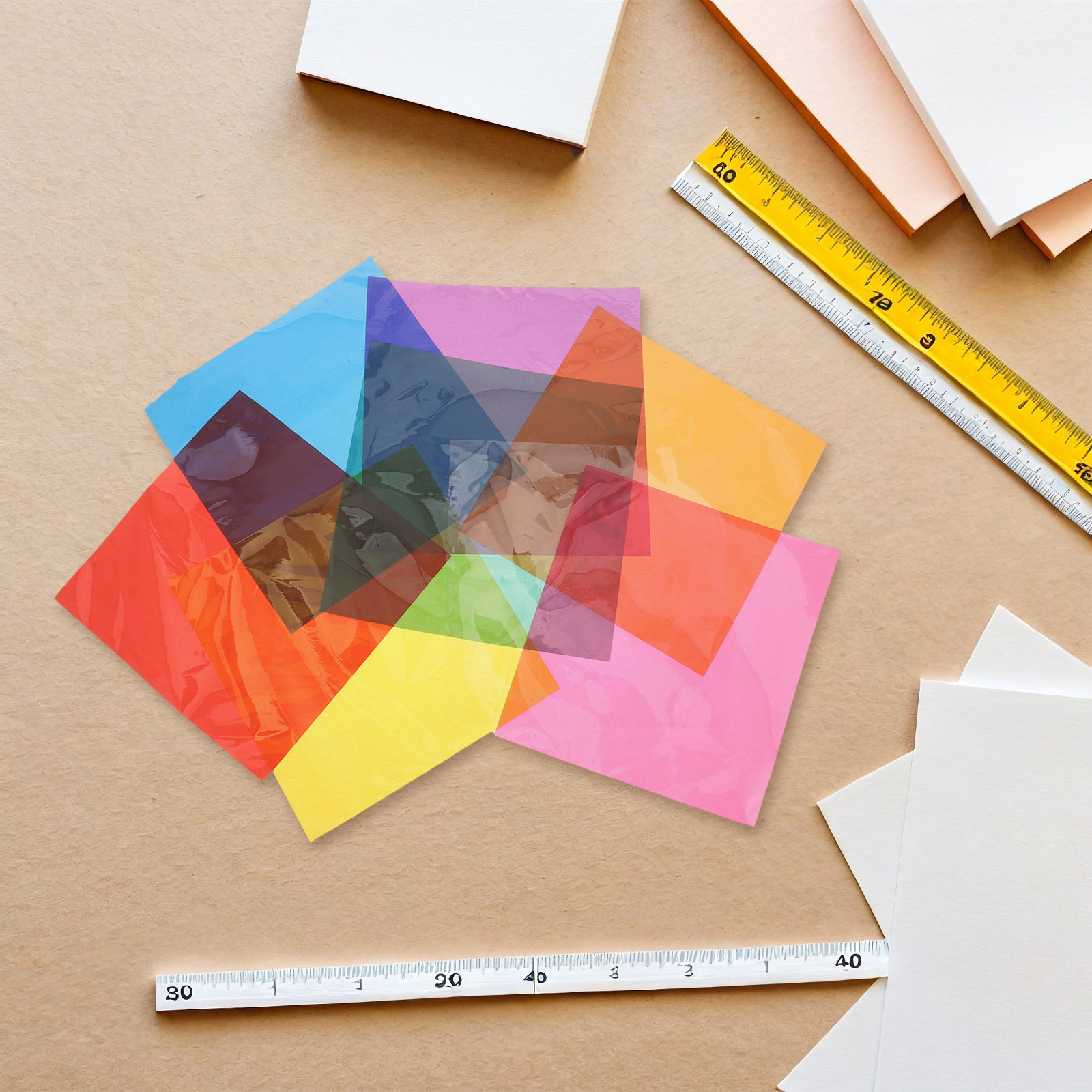 90Pcs Multi Colored Cellophane - Art Craft Paper recension och pris