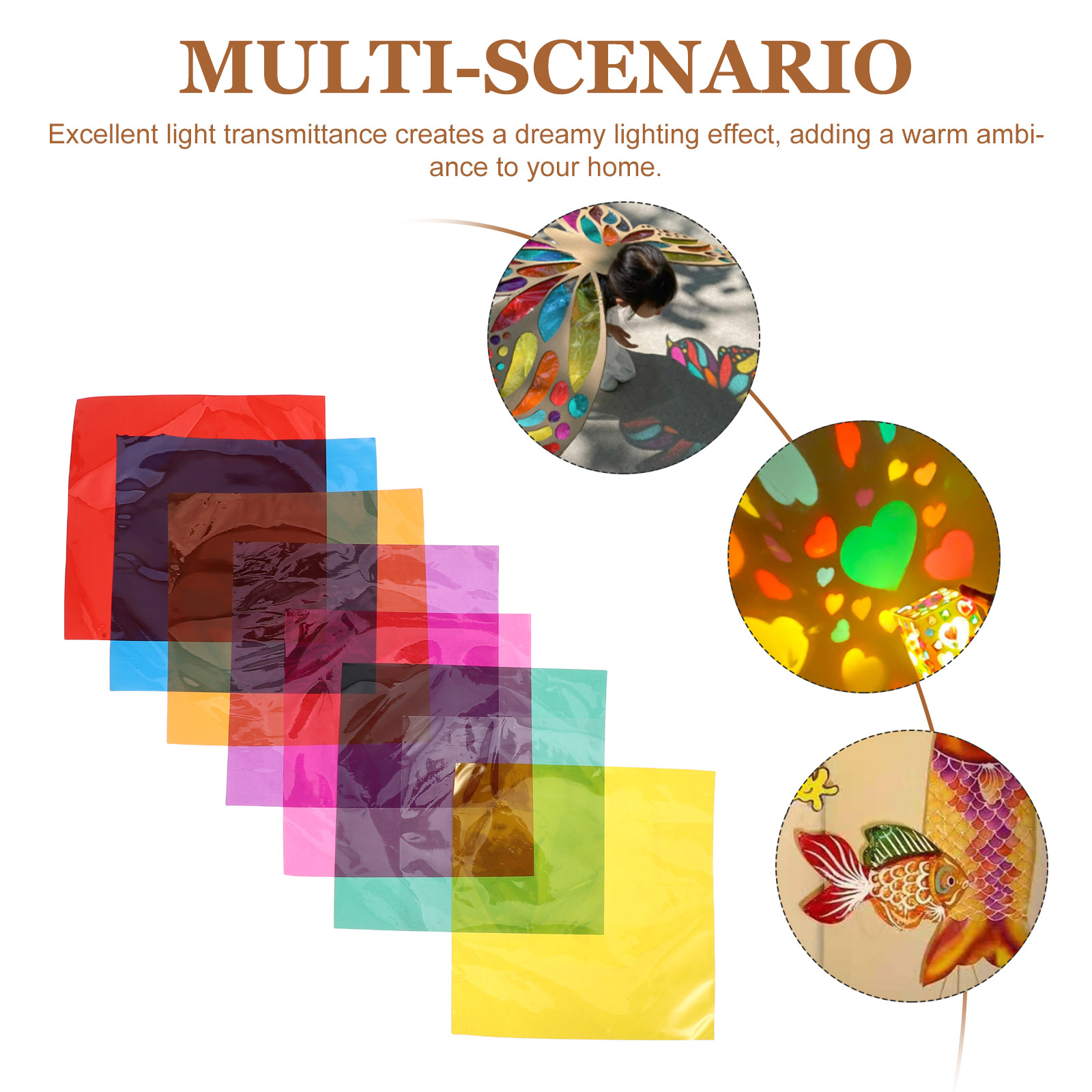 90Pcs Multi Colored Cellophane - Art Craft Paper recension och pris