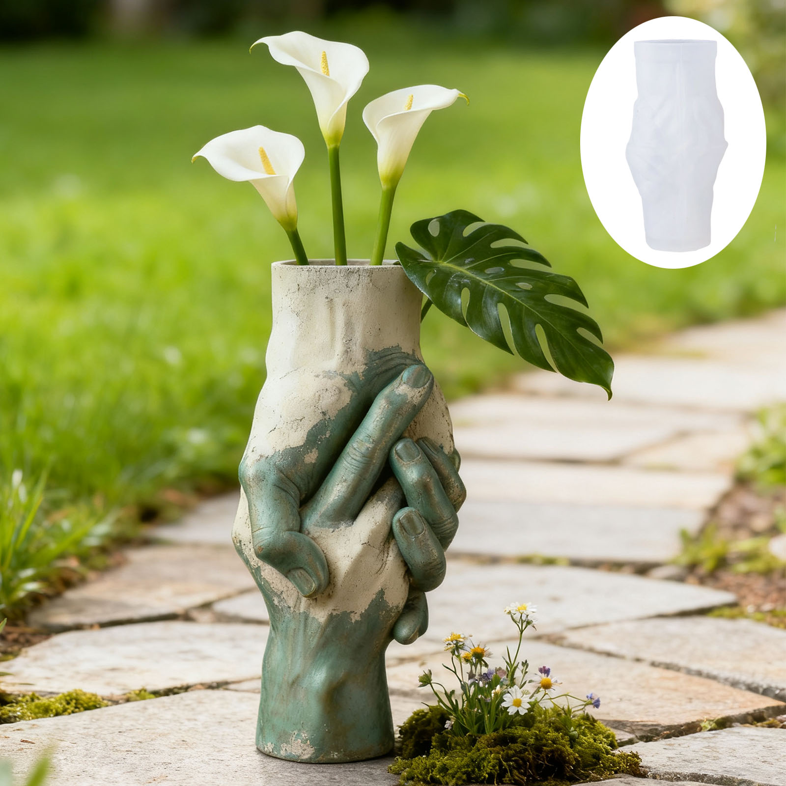 Artistic Hand-in-Hand Vase Sil - Art Craft Vase recension och pris