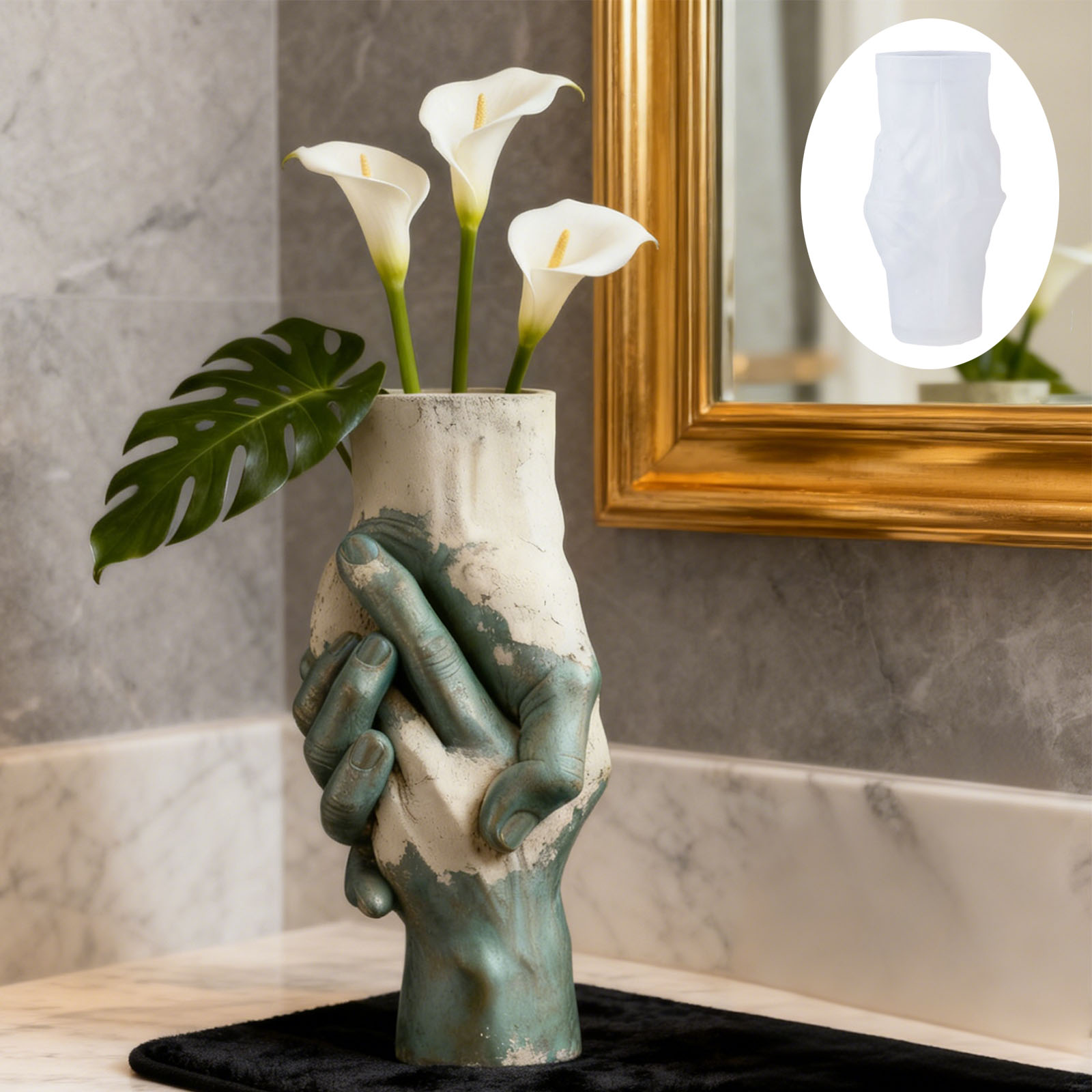 Artistic Hand-in-Hand Vase Sil - Art Craft Vase recension och pris