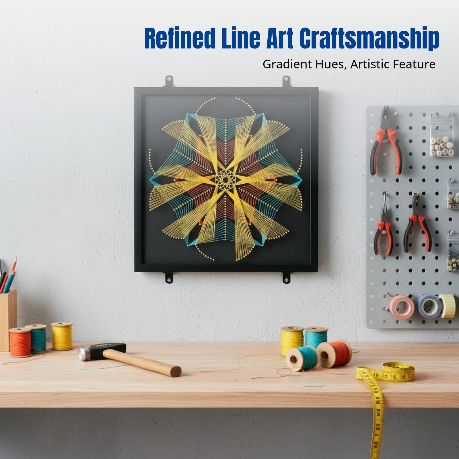 Geometric Pattern Nail String  - Art Craft Room recension och pris