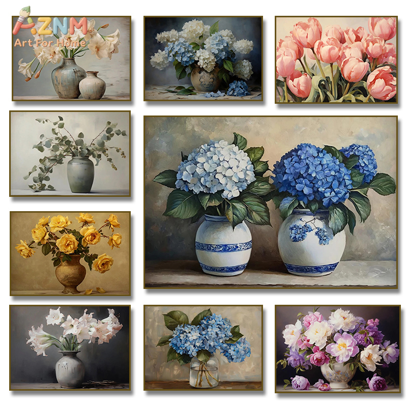 AZNM Vintage Flower Vase Canva - Art Craft Vase recension och pris